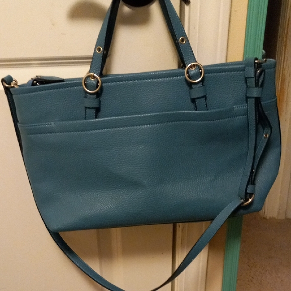 Anne Klein Turquoise Tote Bag - Picture 2 of 4